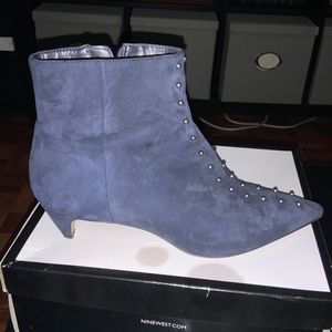 Blue Suede Booties